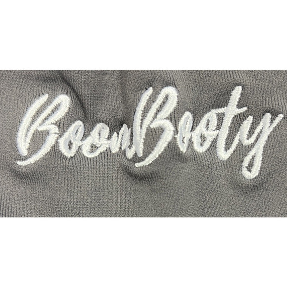 Boom Booty Leggings Large Gray Yoga Slimming Anti-Cellulite Rouched - Picture 6 of 13